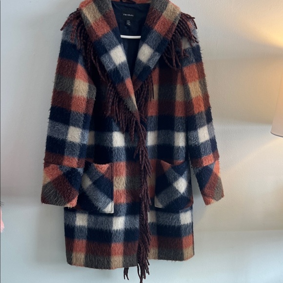 Tribal Multicolor Plaid Teddy Jacket - Picture 6 of 6